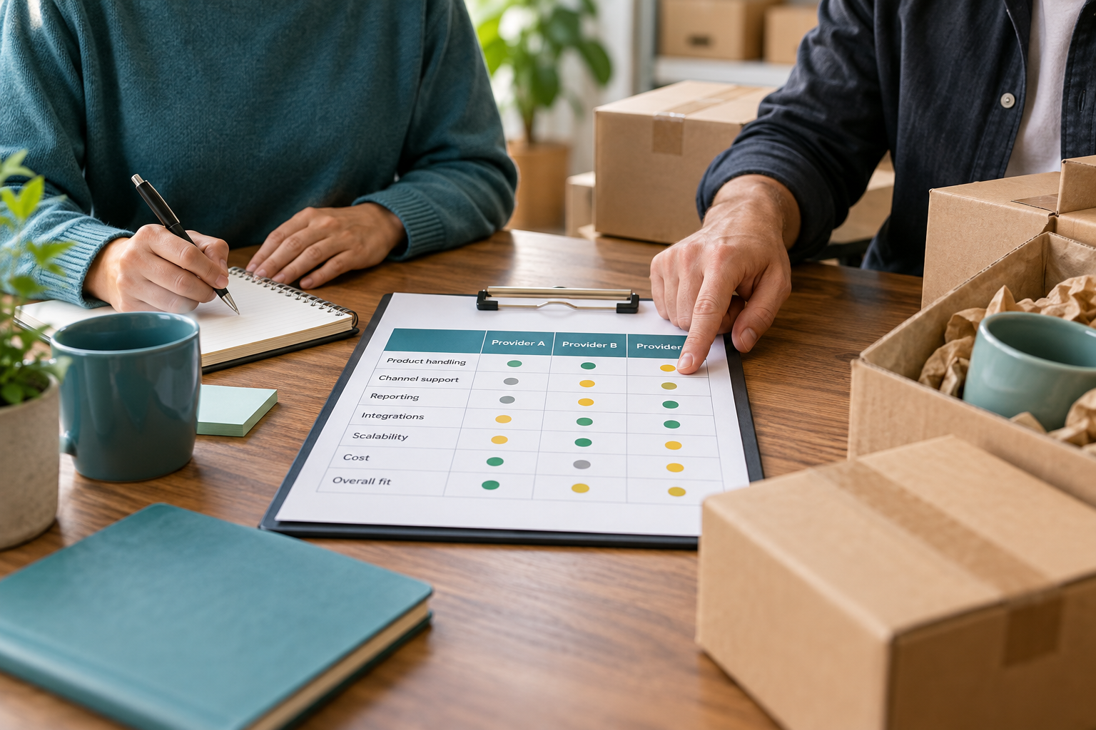 Editorial illustration for Use a scorecard to narrow your fulfillment shortlist